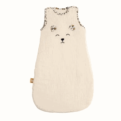 Gigoteuse Sauthon : Gigoteuse bébé hiver en gaze de coton détails léopard