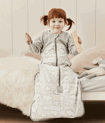 Gigoteuse Love to Dream TOG 2,5 : Gigoteuse manches longues TOG 2,5 Coton matelassé Gris Rêve éveillé